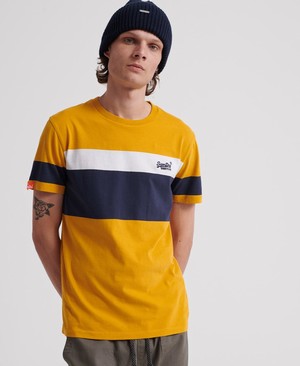 Superdry Orange Label Chestband Organic Cotton Férfi Pólók Arany | RNDIT0462